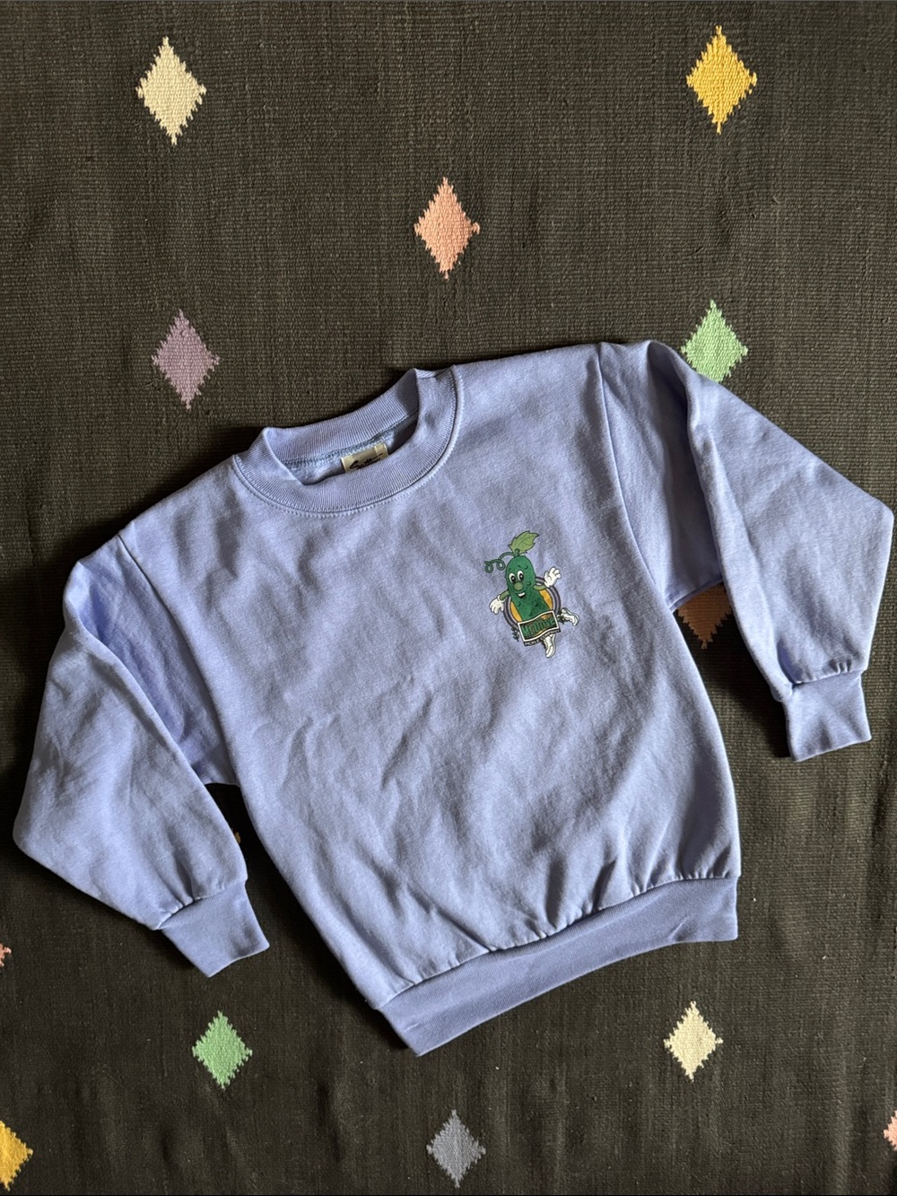 My Olive Purple Crewneck Sweatshirt with Playful Pickle
